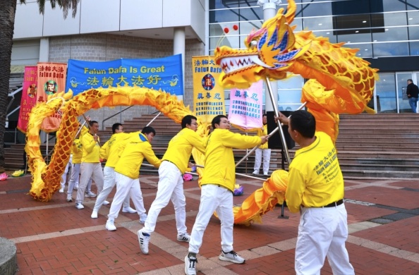 Dragon dance performance at Dandenong Square