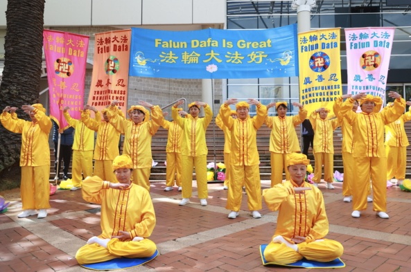 Falun Dafa exercise demonstration