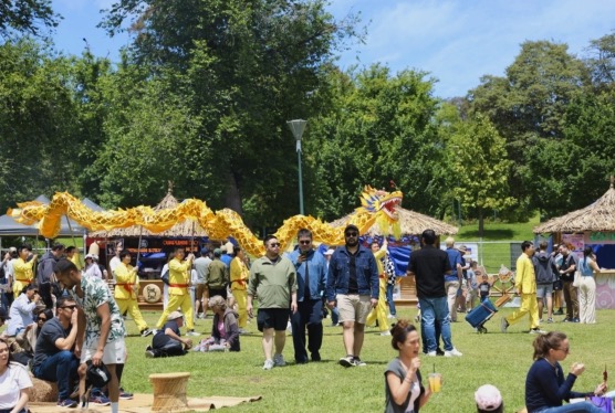 Asia Street Food Festival 2025 — Falun Dafa performance