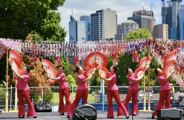 Asia Street Food Festival 2025 — Falun Dafa performance