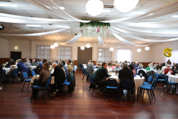 The Polish House Syrena hall filled with community members for the Sunday gathering